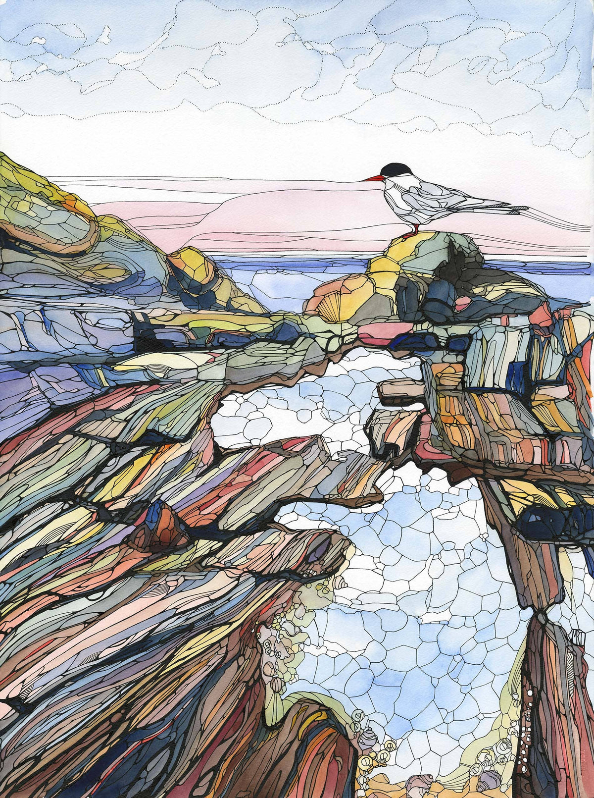 Salty Rock card: 5" x 7"