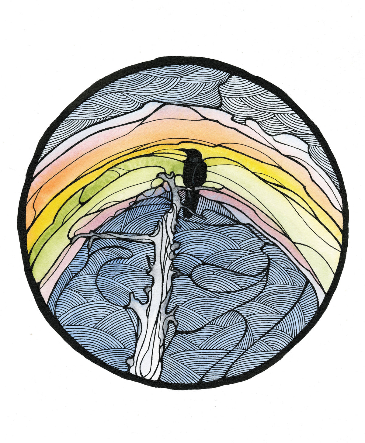 Sticker - Rainbow blackbird