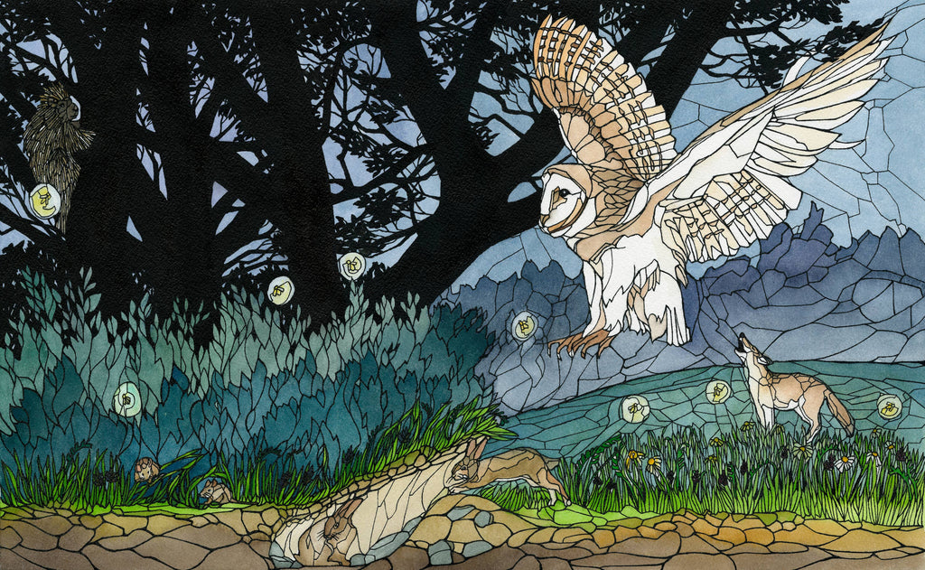 Night Hunt card: 5" x 7"