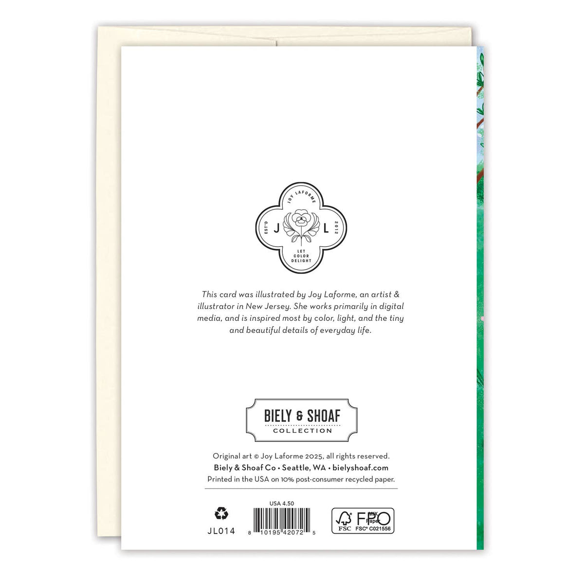 Garden Scene Wedding Card