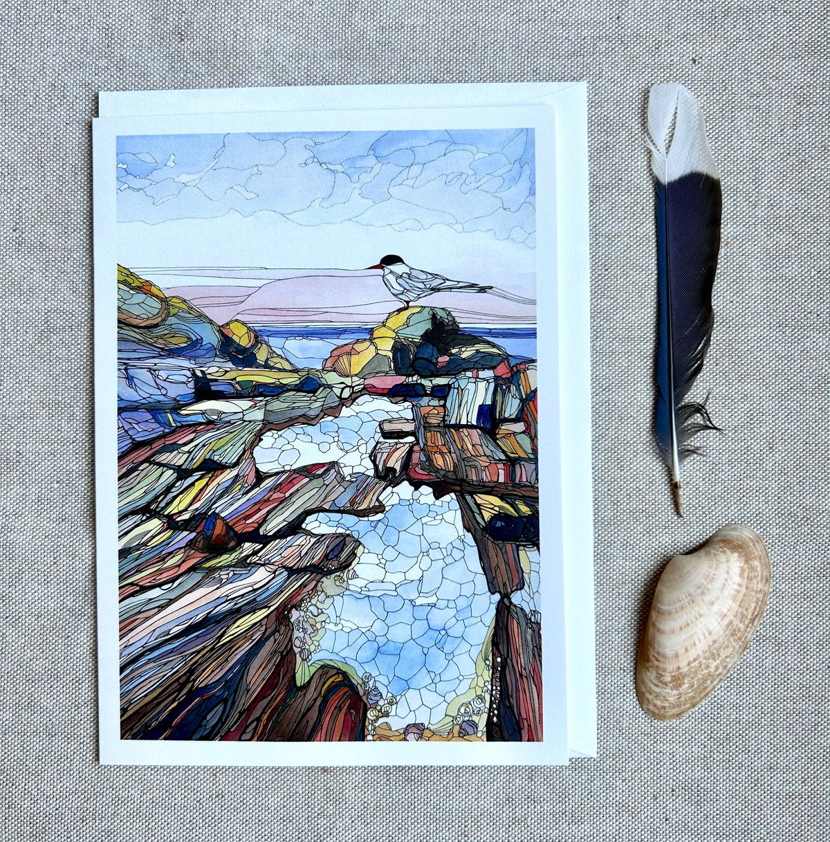 Salty Rock card: 5" x 7"