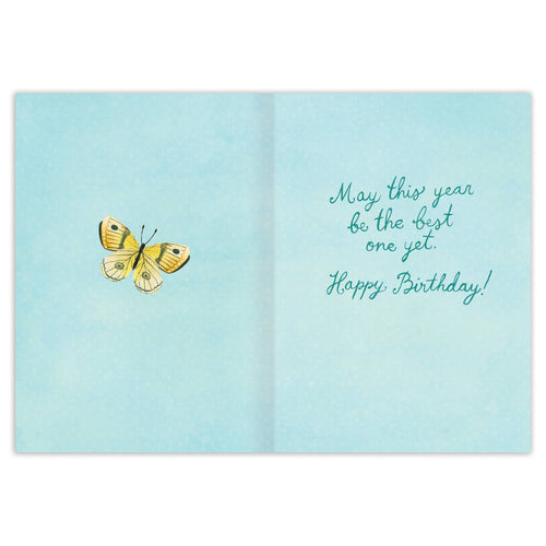 A Year of Wishes Book Stack Birthday Card